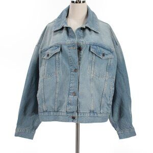 Topshop NWT Balloon Oversized Denim Jacket in Cloudy Blue Size UK M / US 8-10